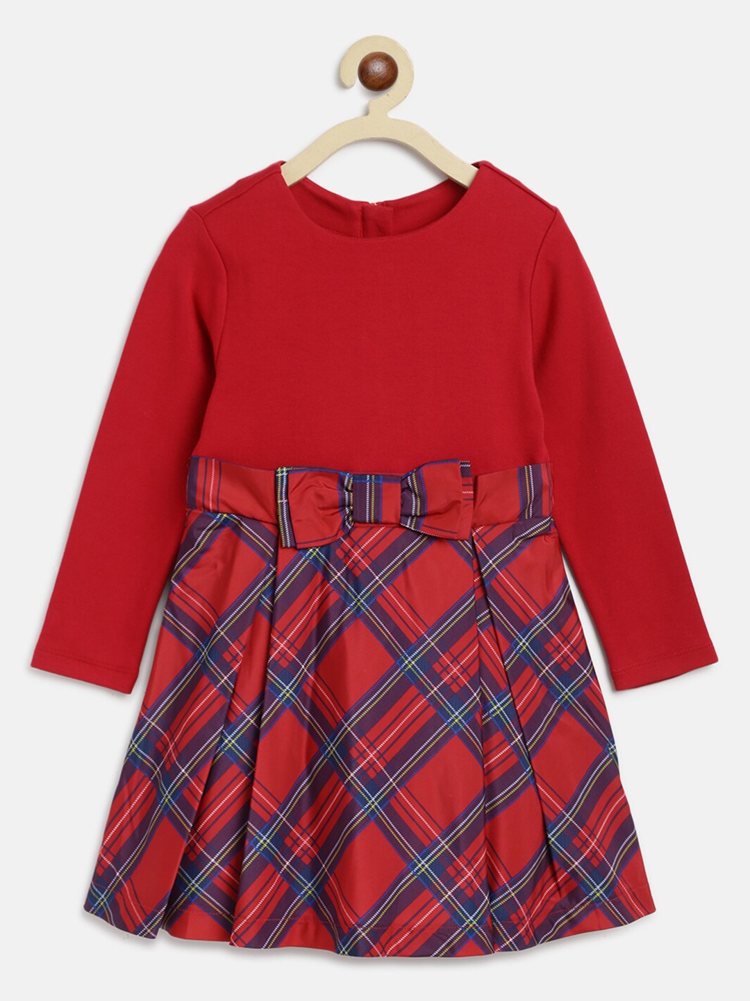 

Chicco Girls Red & Blue Checked Dress