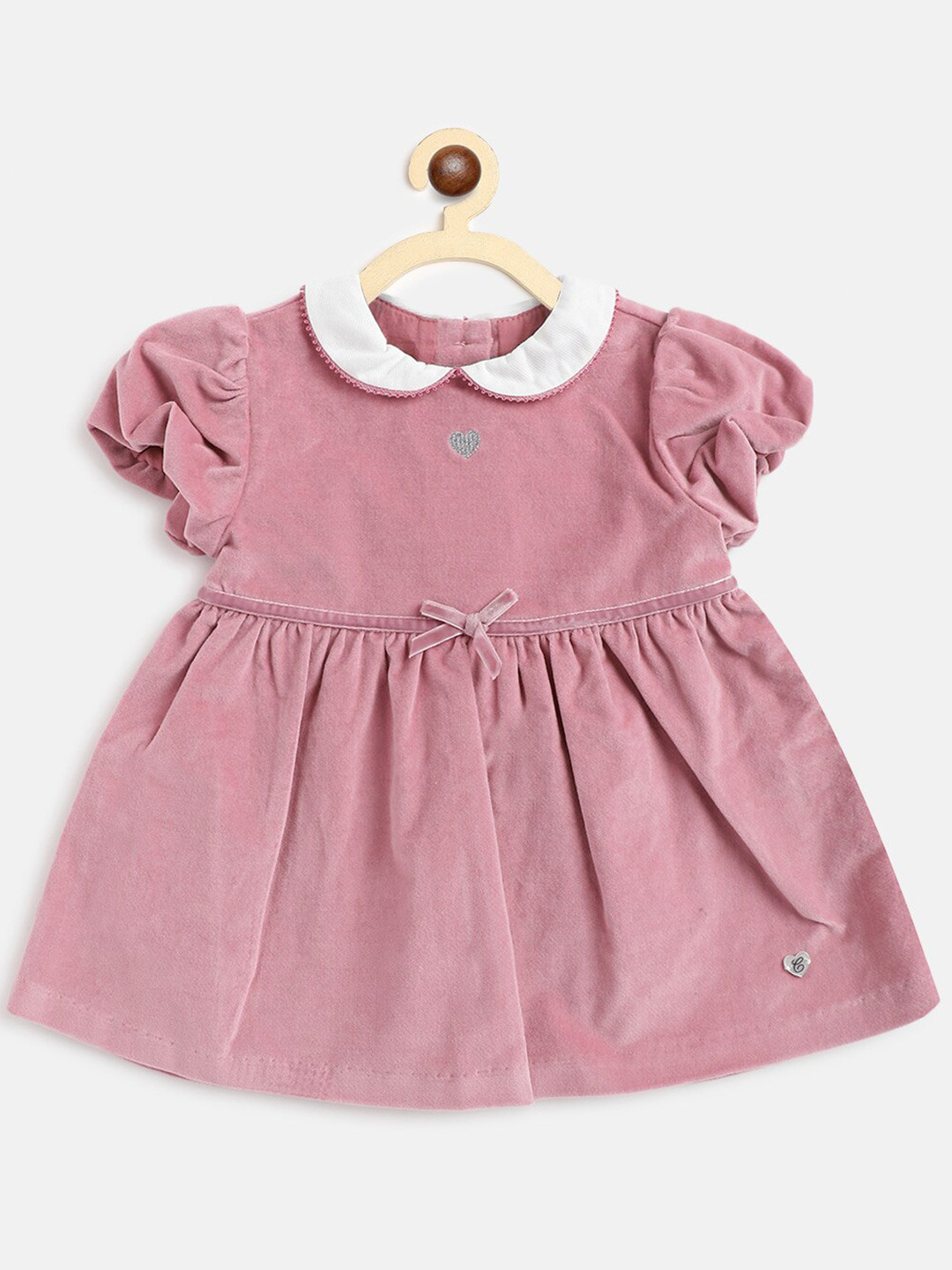 

Chicco Girls Pink Peter Pan Collar Velvet Dress