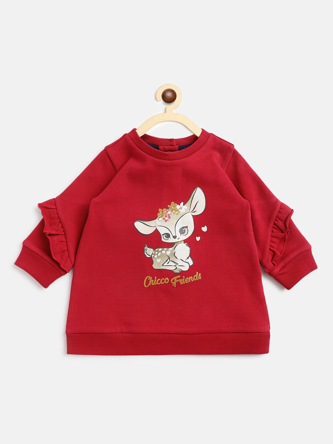 

Chicco Kids Girls Red Shirt Long Sleeve Dress
