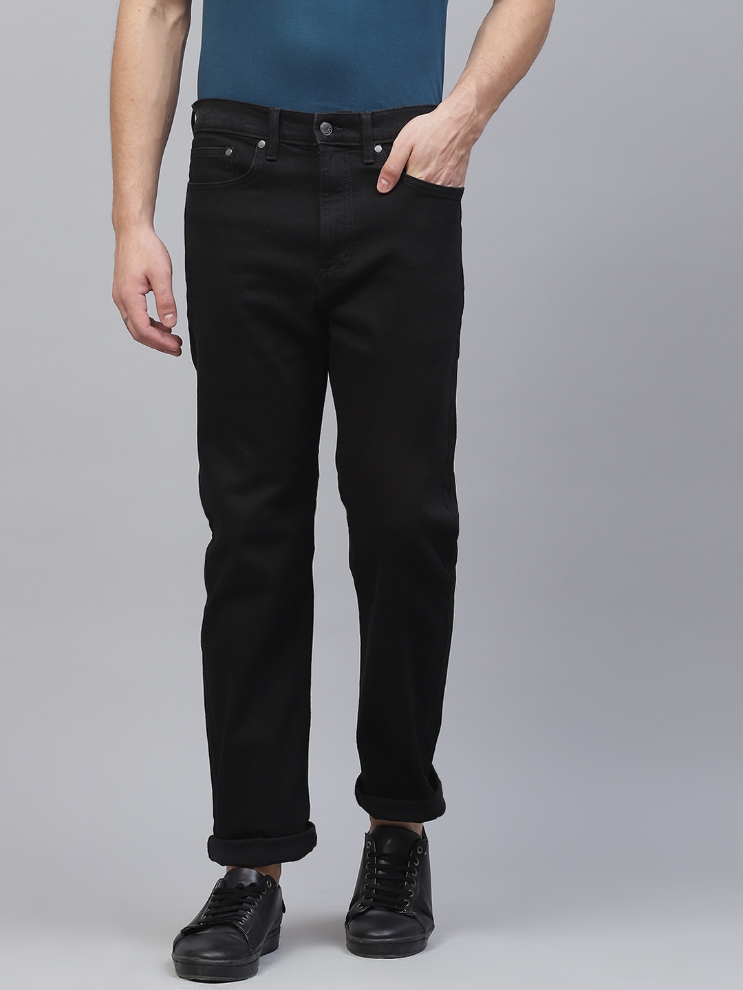 

Marks & Spencer Men Black Stretchable Jeans