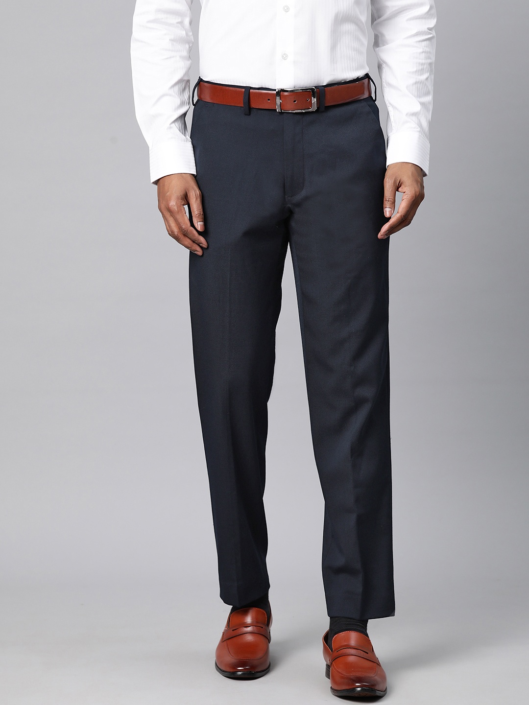 

Marks & Spencer Men Trousers, Navy blue