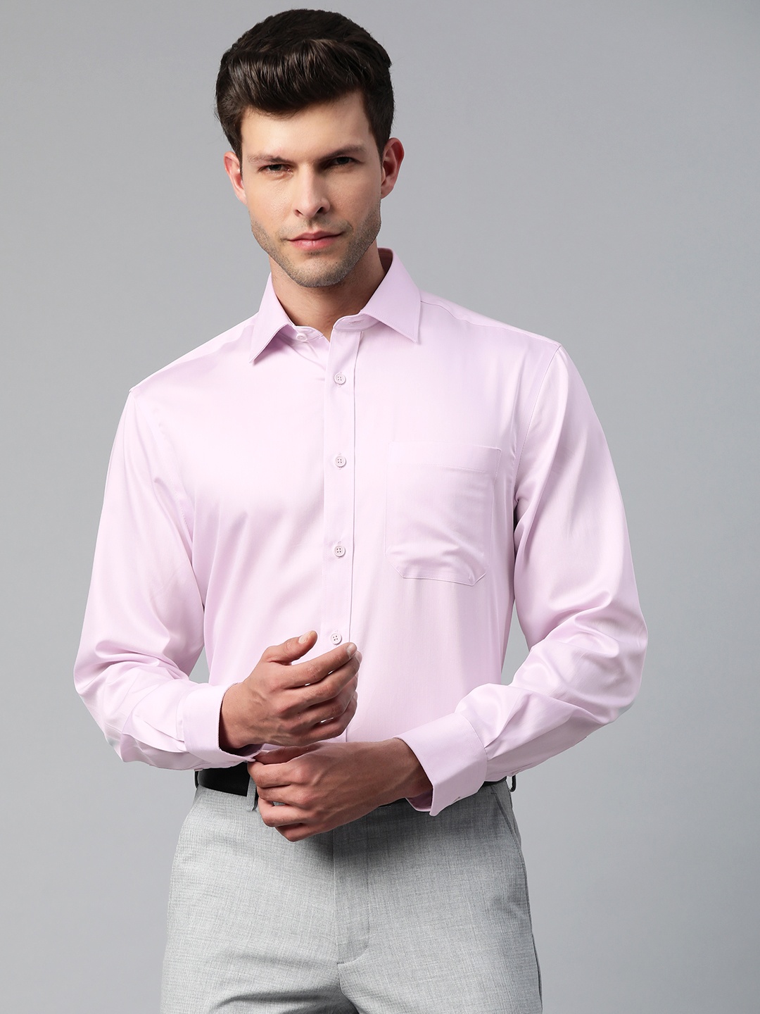 

Marks & Spencer Men Solid Formal Shirt, Pink