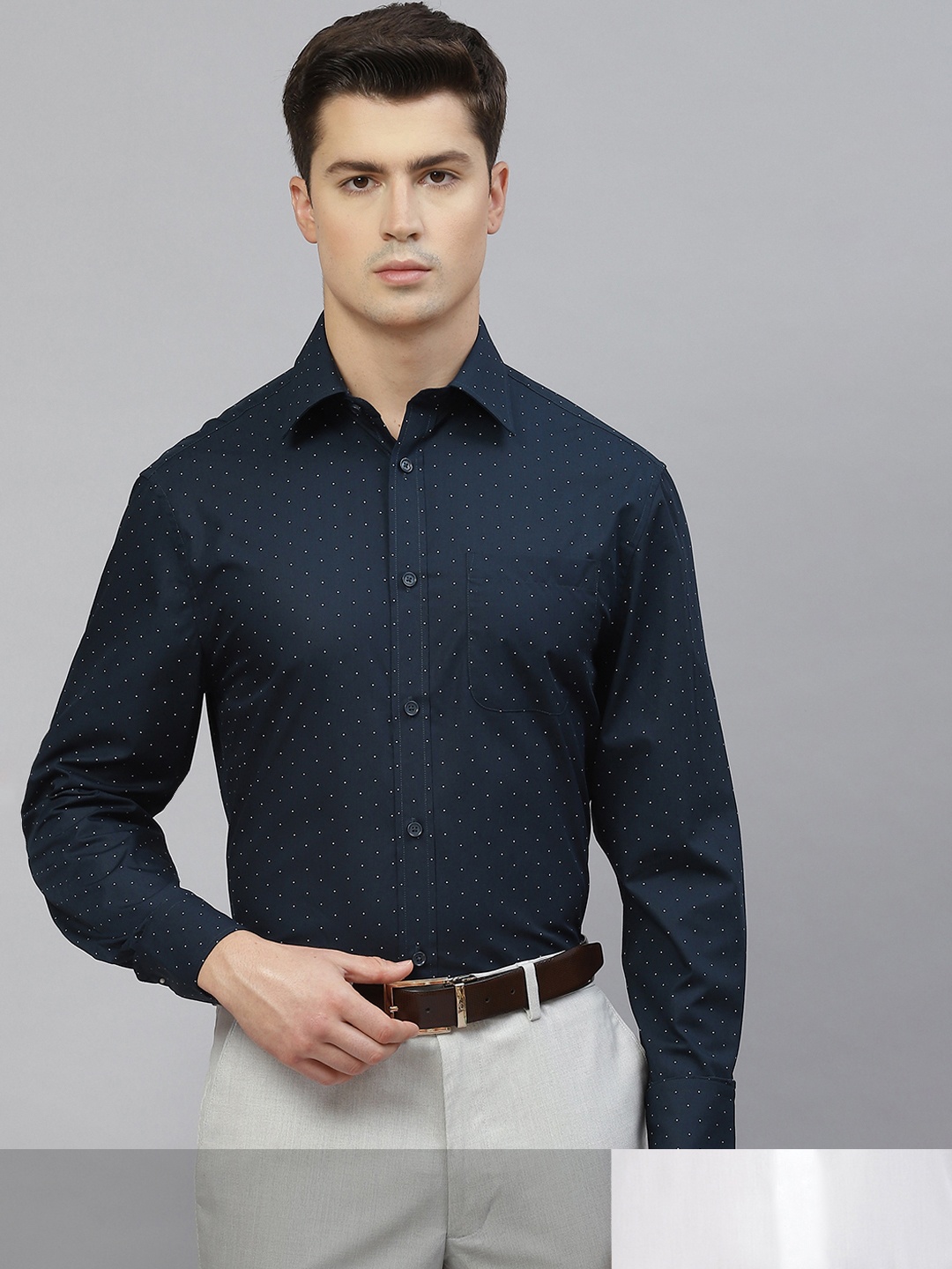 

Marks & Spencer Men Pack of 2 Formal Shirt, Navy blue