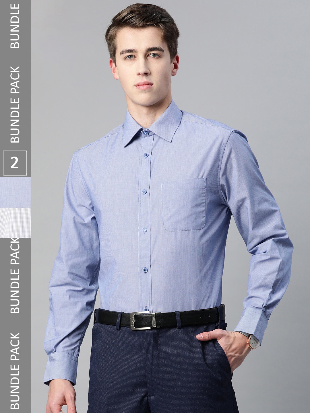 

Marks & Spencer Pack of Two Formal Shirts, Blue