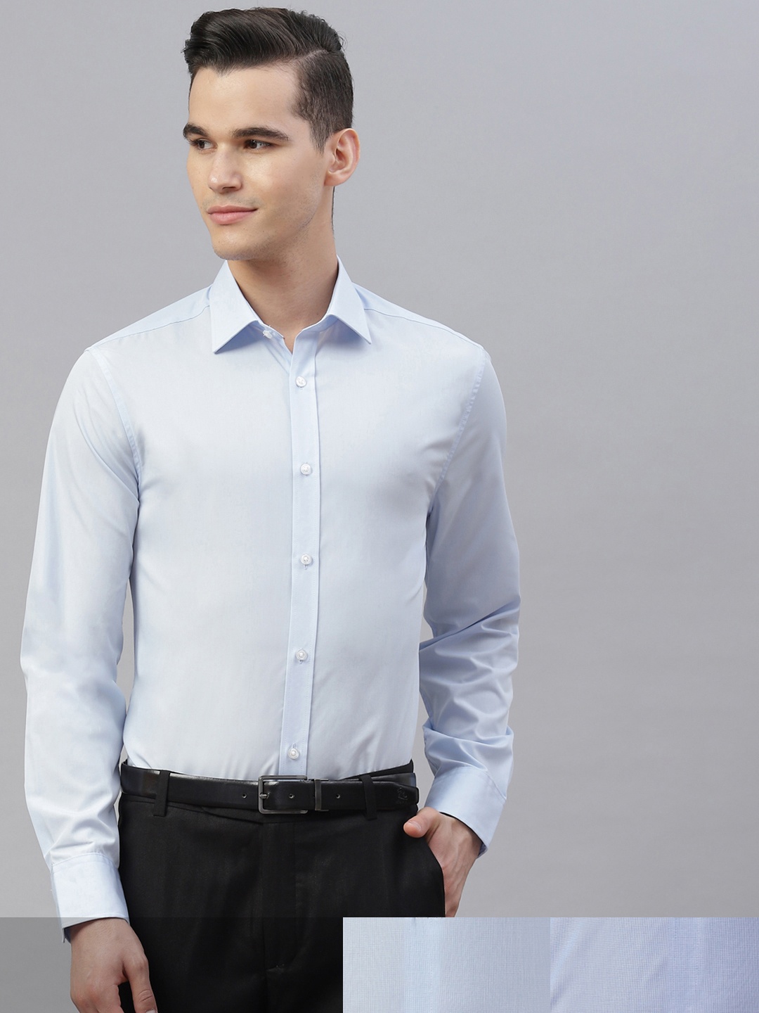 

Marks & Spencer Men Pack of 3 Slim Fit Formal Shirts, Blue
