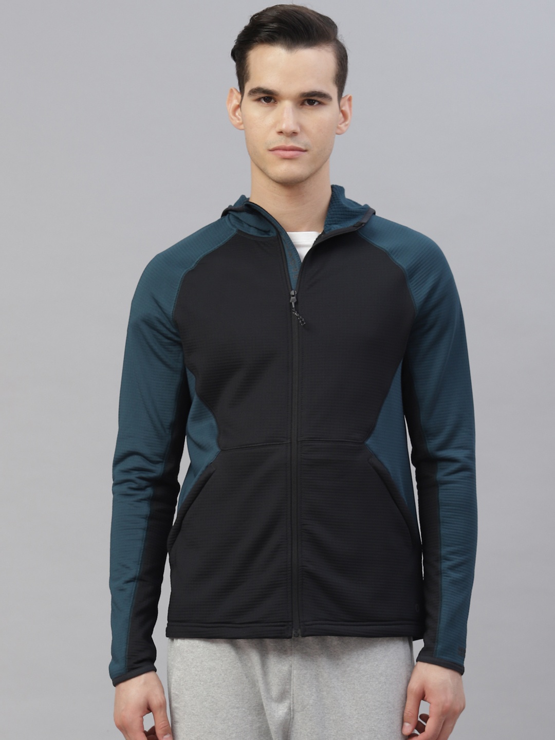 

Marks & Spencer Men Colorblocked Sports Jacket, Teal