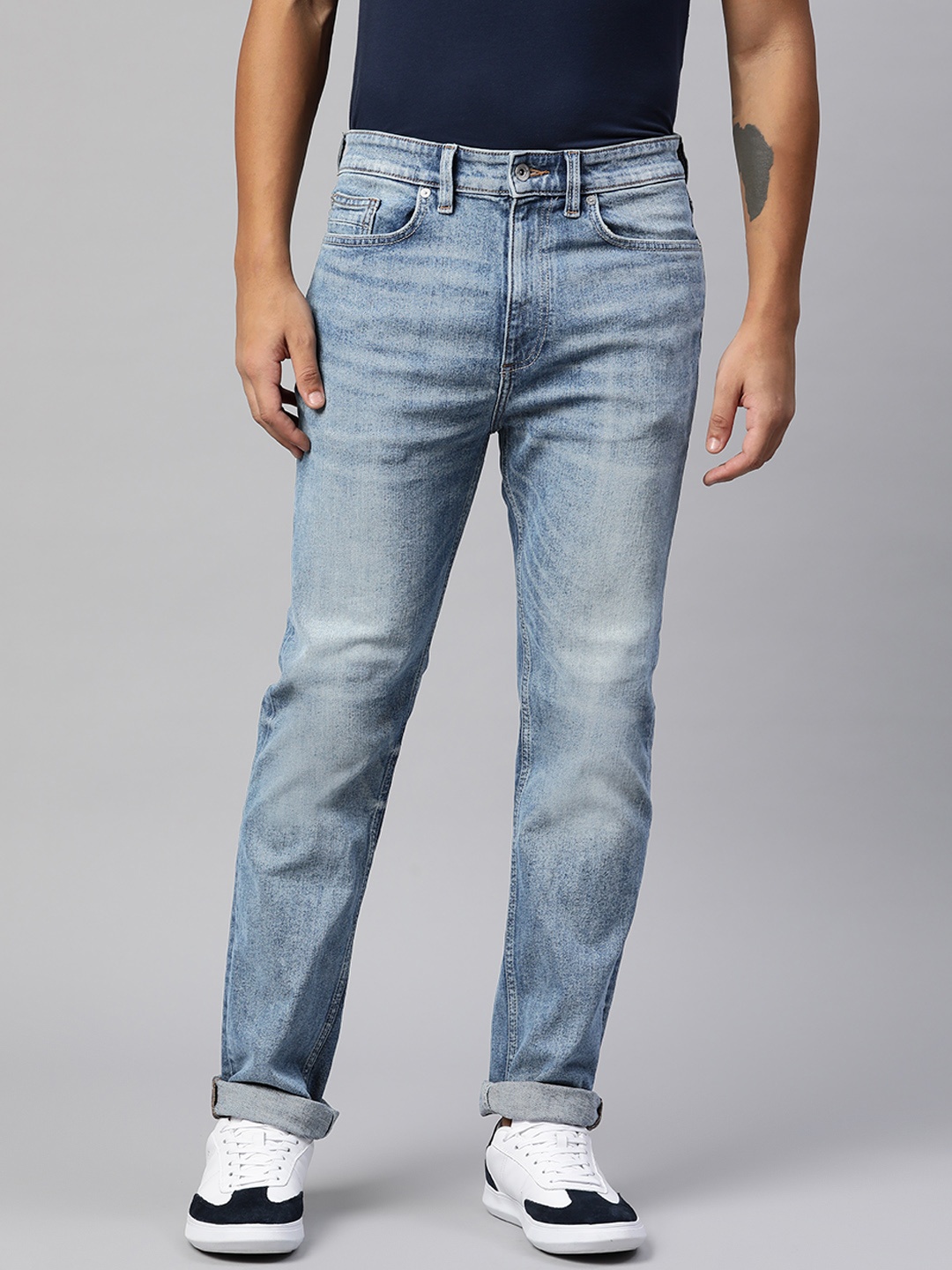 

Marks & Spencer Men Blue Light Fade Stretchable Jeans