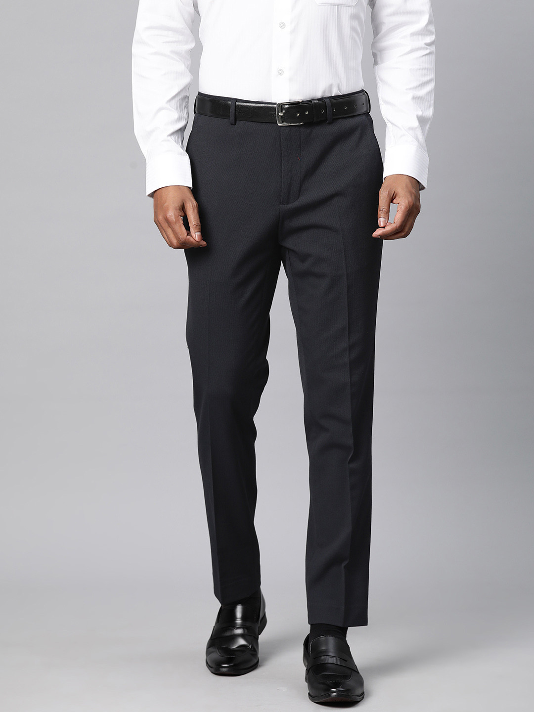 

Marks & Spencer Men Slim Fit Trousers, Navy blue