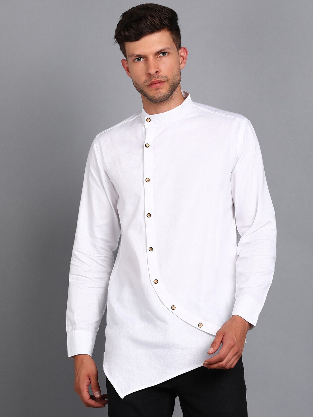 

A-Okay Men White Casual Shirt