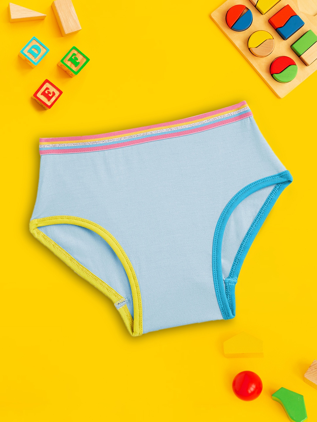 

XY Life Girls Blue & Yellow Intellisoft Tencel Modal Hipster Briefs