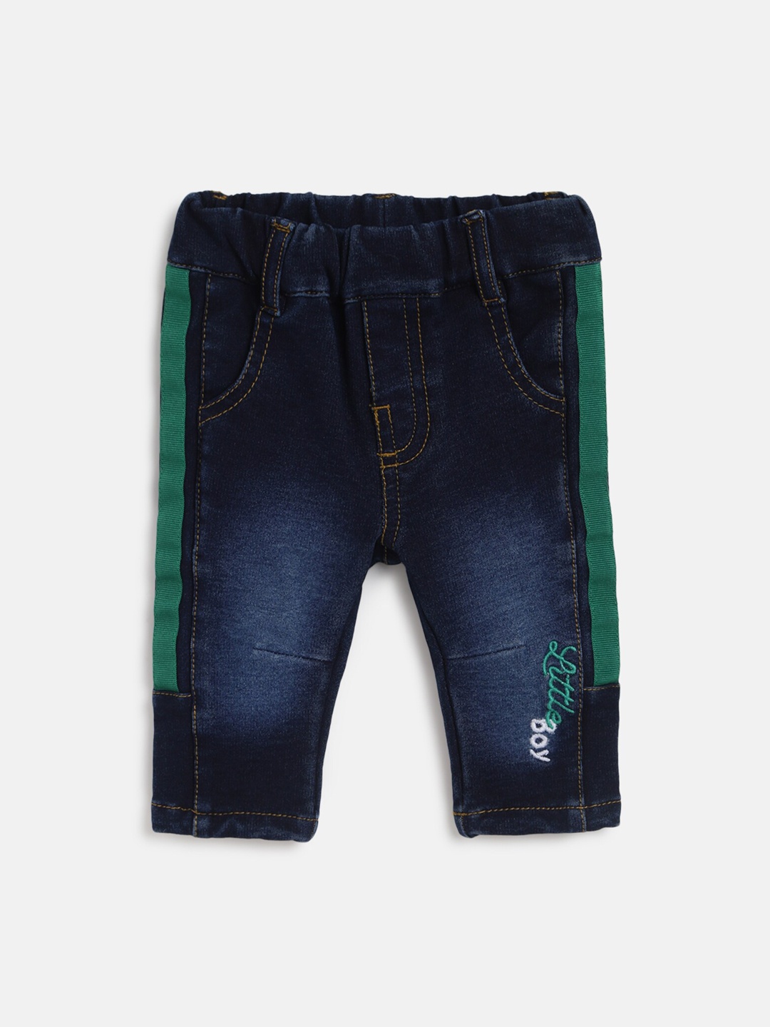 Chicco Boys Blue Solid Denim Shorts