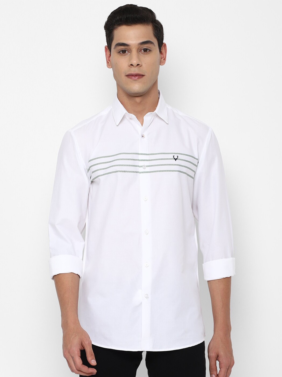

Allen Solly Men White Slim Fit Casual Shirt