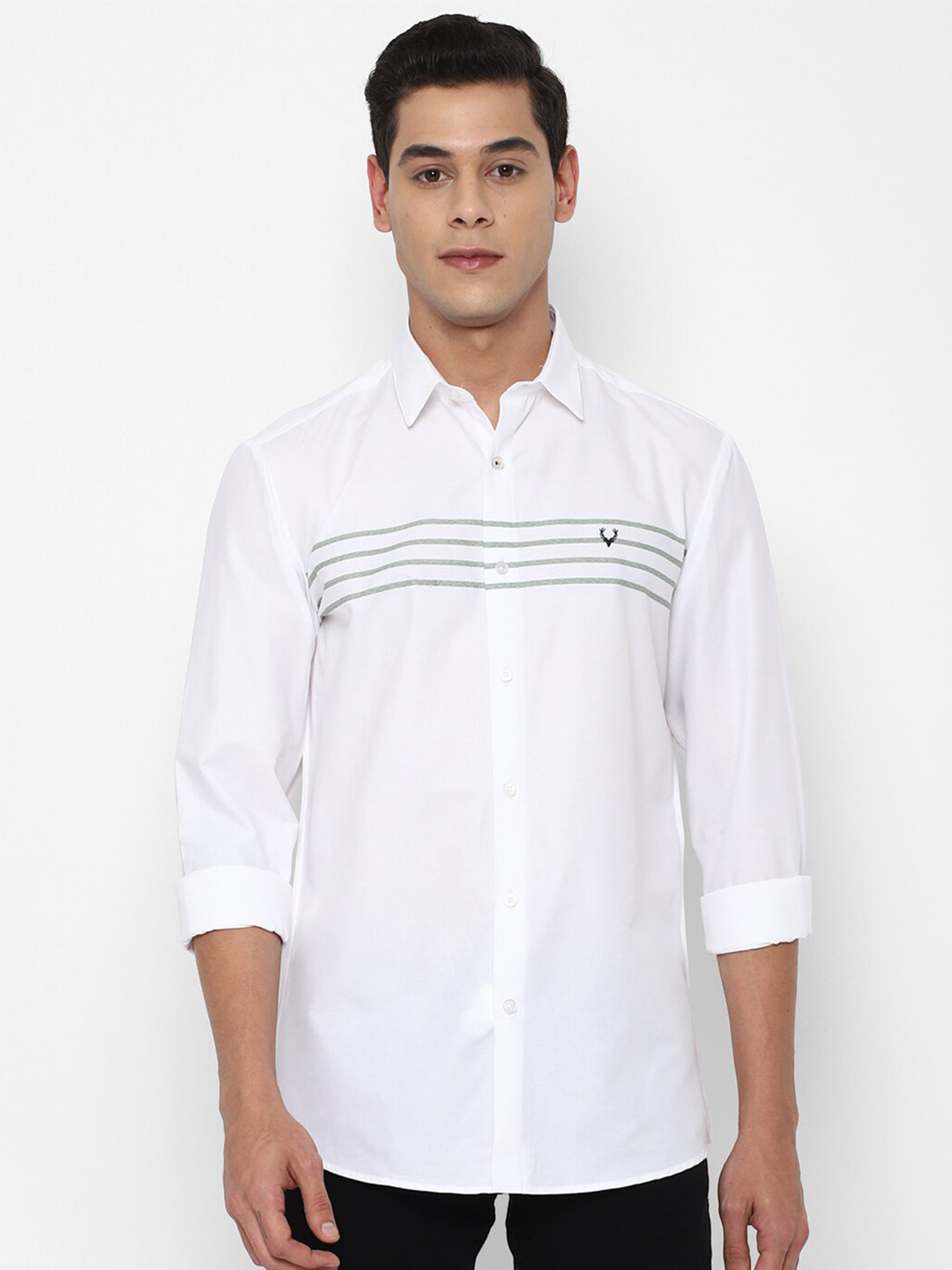 

Allen Solly Men White Slim Fit Casual Shirt