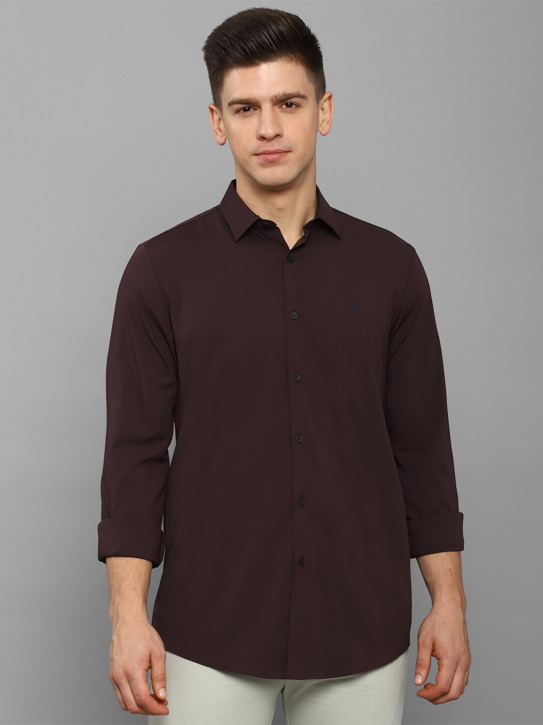 

Allen Solly Men Coffee Brown Slim Fit Casual Shirt