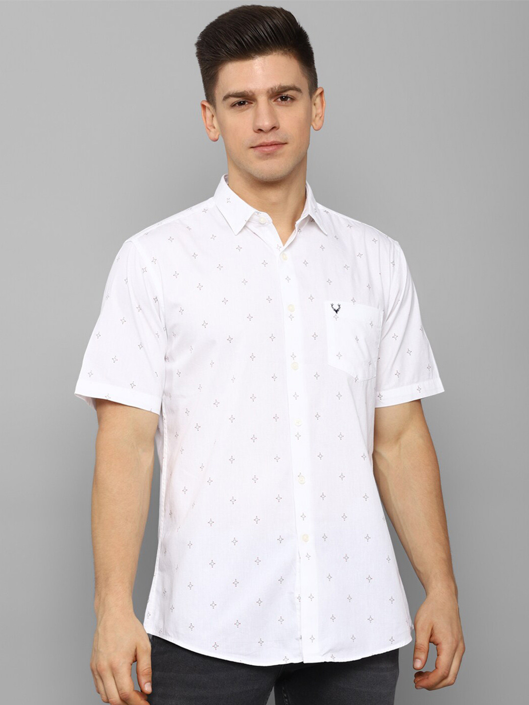 

Allen Solly Men White Slim Fit Printed Casual Shirt