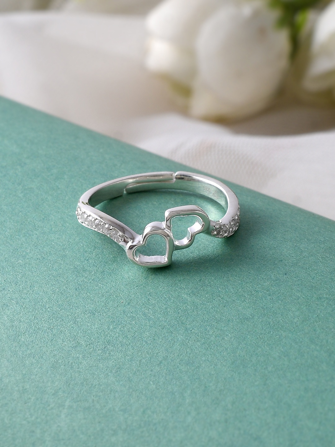 

Studio Voylla Women 925 Sterling Silver Stone Studded Finger Ring