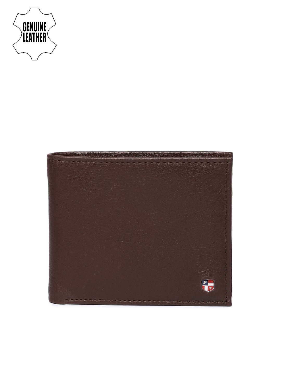 

U.S. Polo Assn. Men Burgundy Genuine Leather Two Fold Wallet