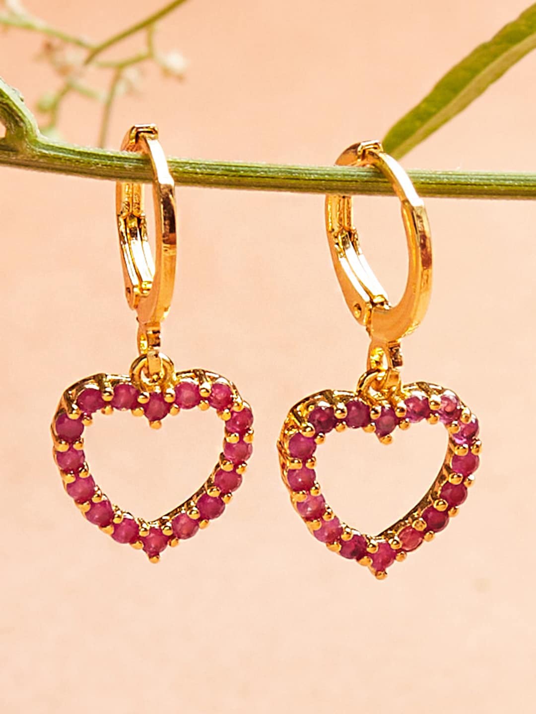 

Voylla Gold-Toned Contemporary Drop Earrings
