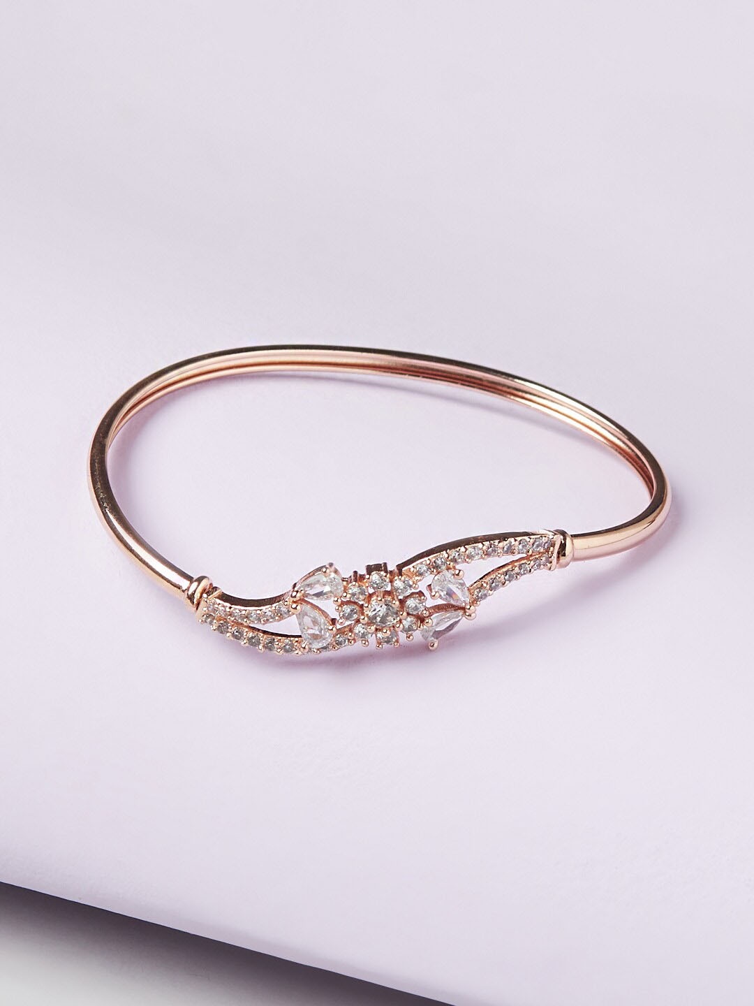 

Voylla Rose Gold-Plated Bangle-Style Bracelet
