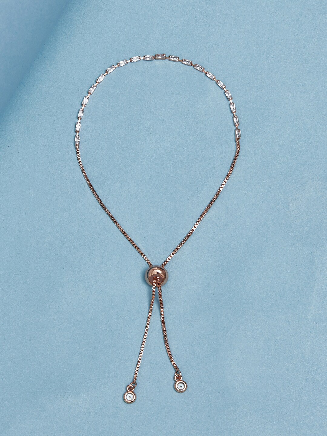 

Voylla Women Rose Gold Brass Rose Gold-Plated Link Bracelet