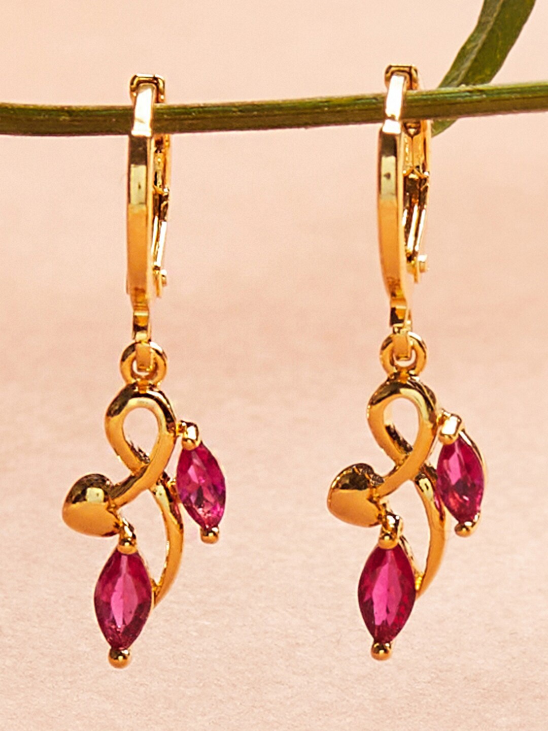 

Voylla Women Gold-Toned Contemporary Hoop Earrings