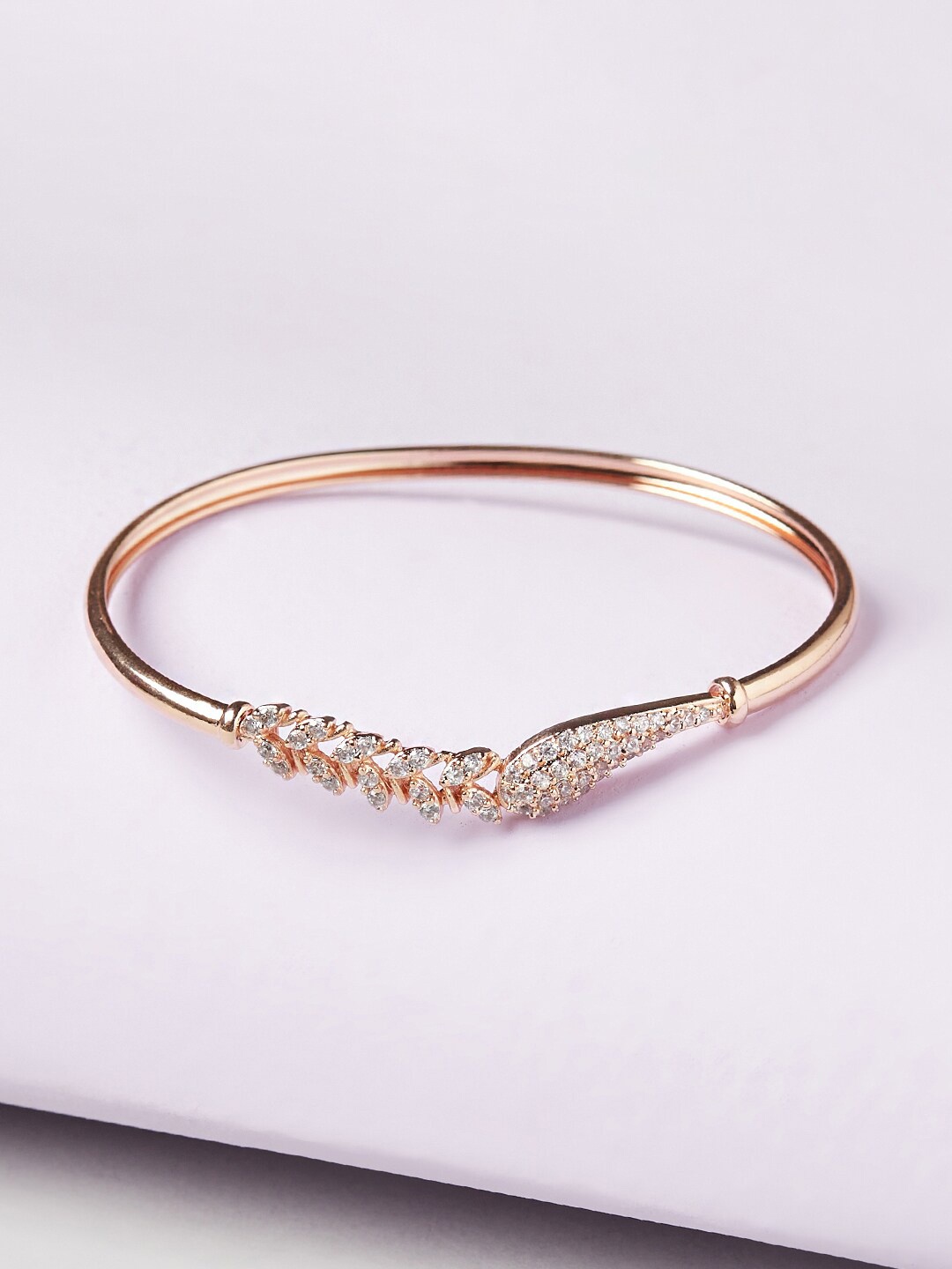 

Voylla Women Rose Gold CZ Gems Adorned Bracelet