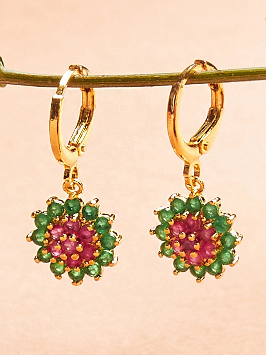 

Voylla Gold-Toned Contemporary Hoop Earrings