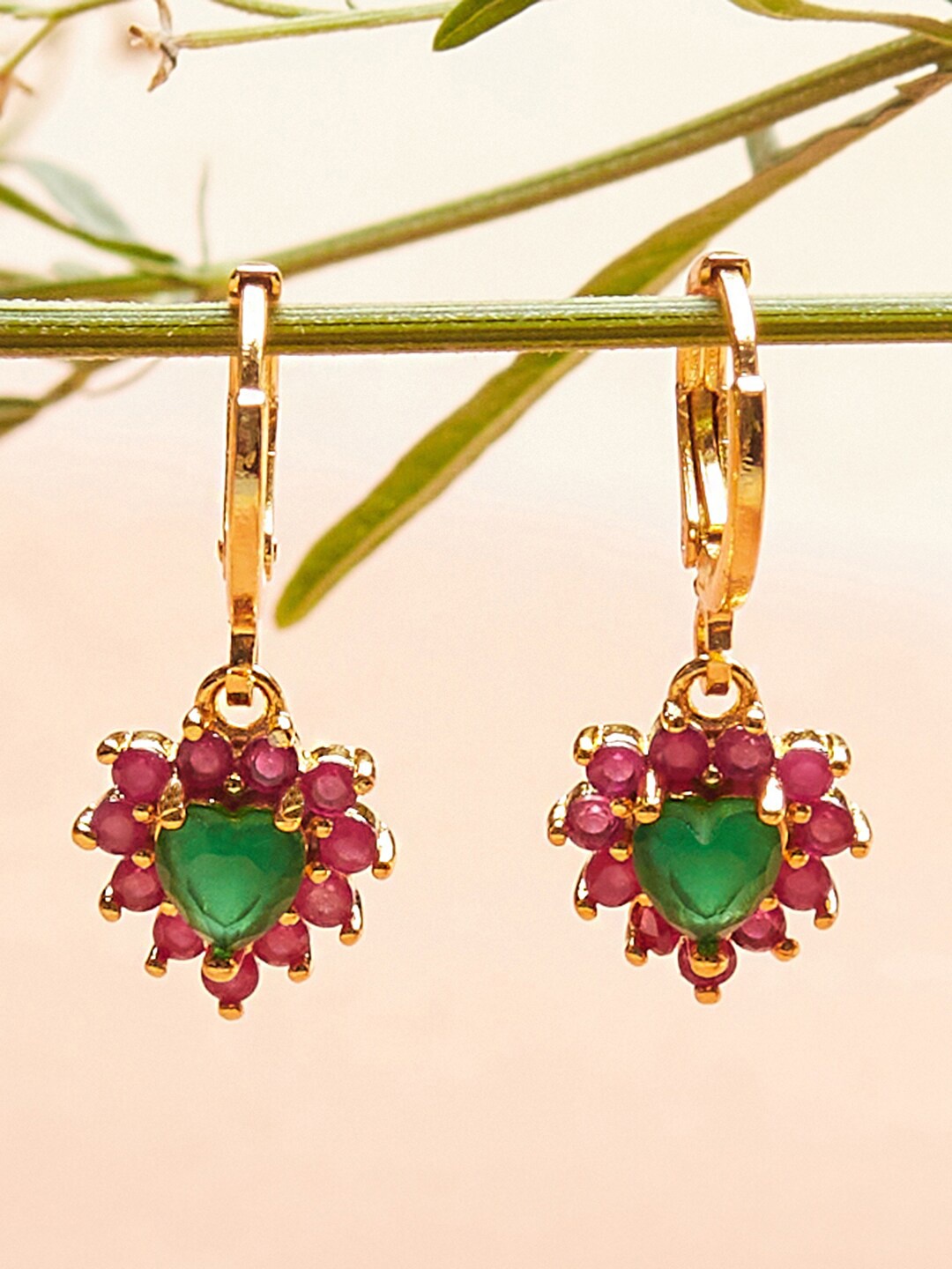 

Voylla Gold-Toned Contemporary Hoop Earrings