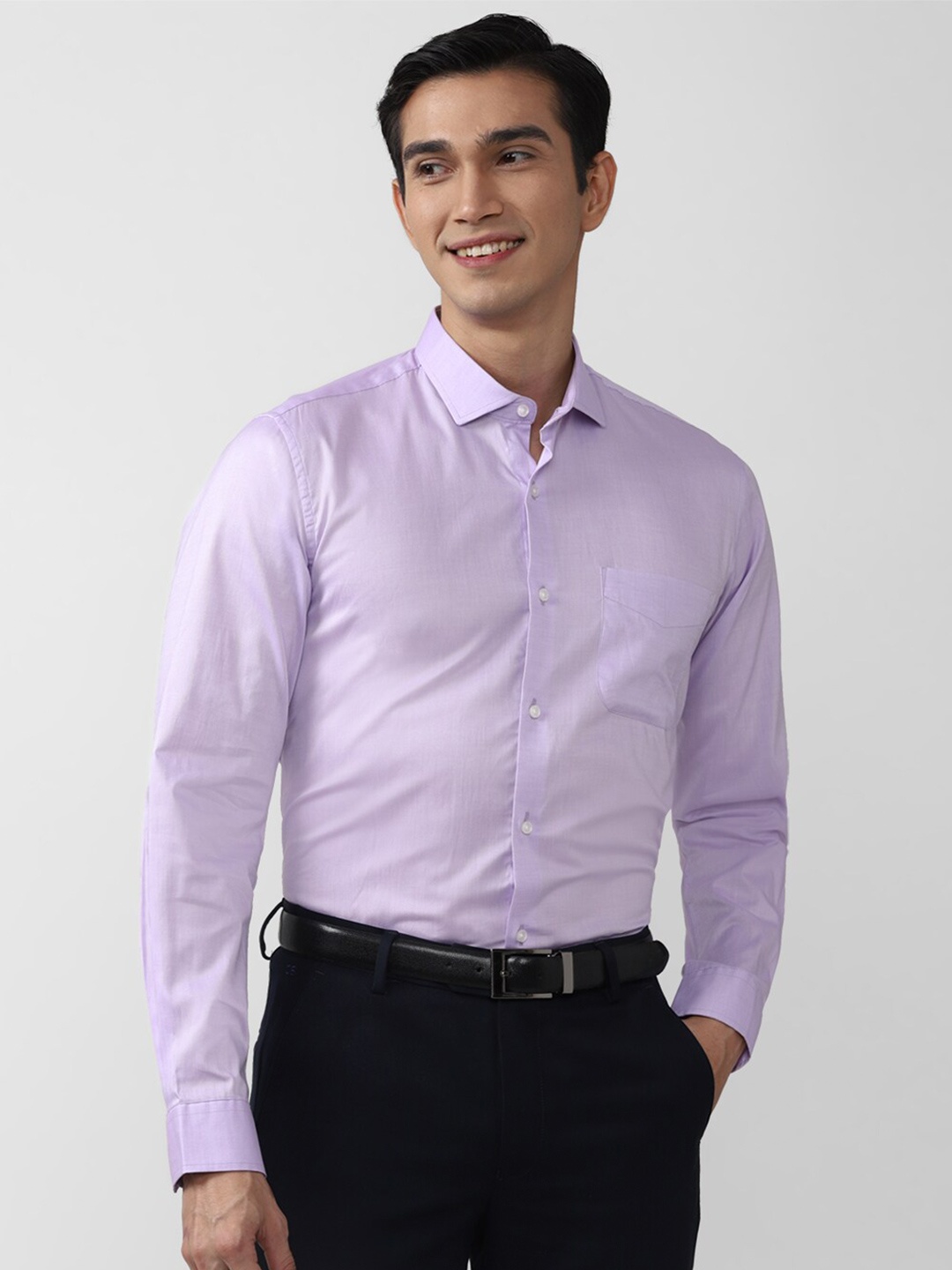 

Peter England Men Purple Solid Formal Shirt