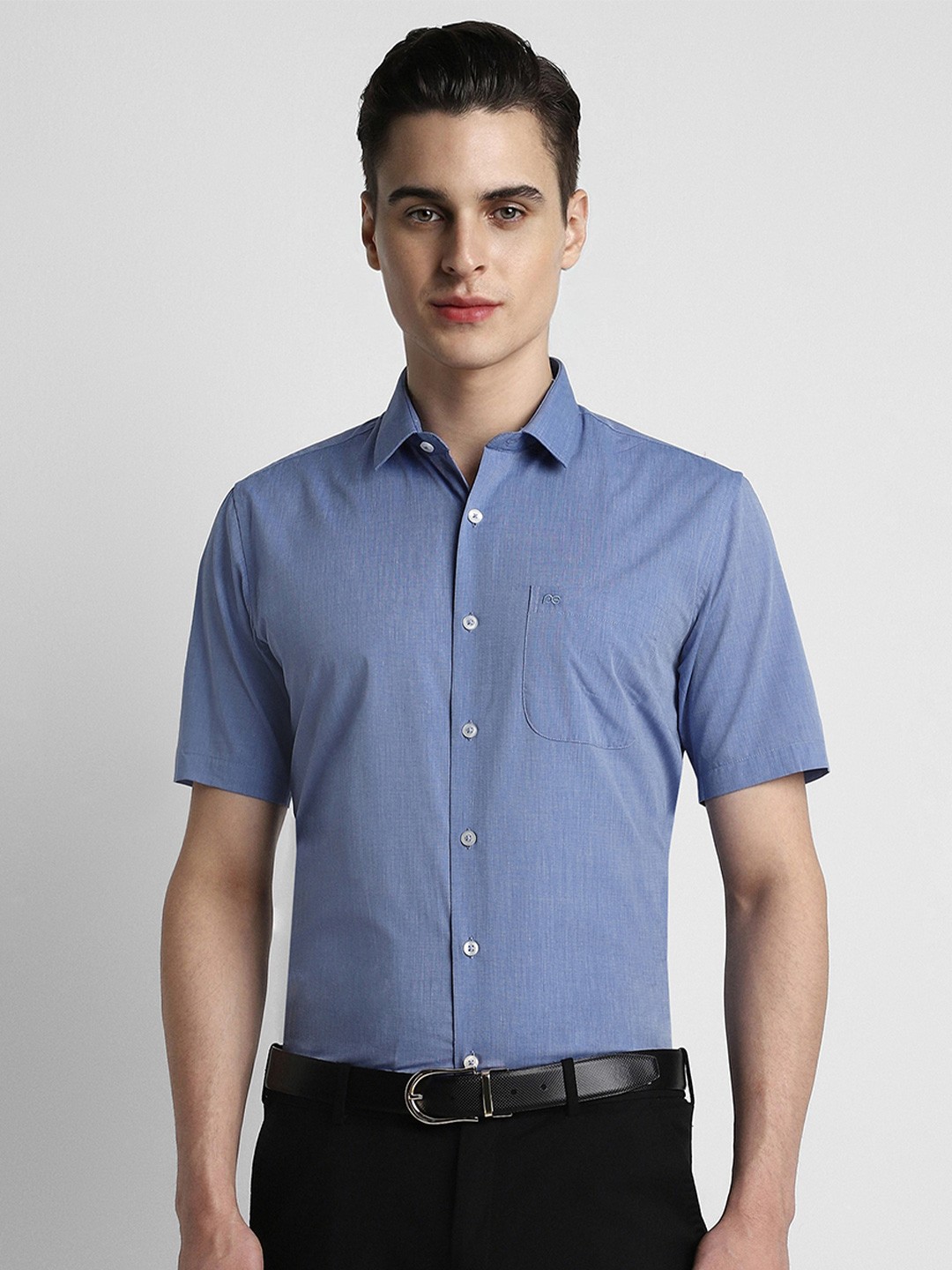 

Peter England Men Blue Formal Shirt