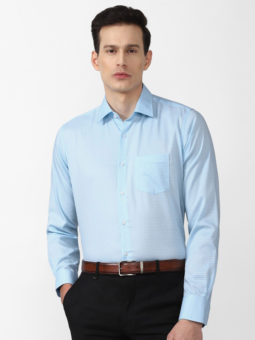 

Van Heusen Men Blue Formal Shirt