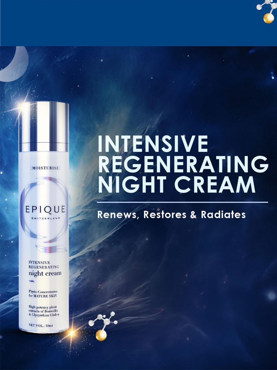 

EPIQUE Intensive Regenerating Night Cream-50 ml, White