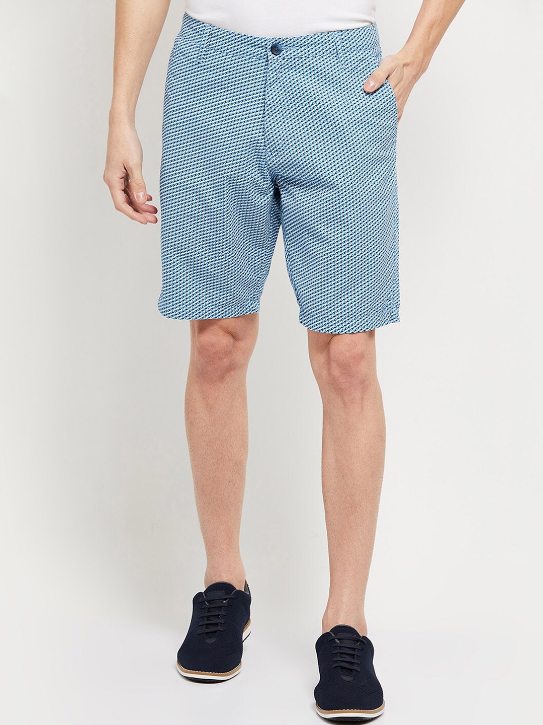 

max Men Blue Printed Shorts