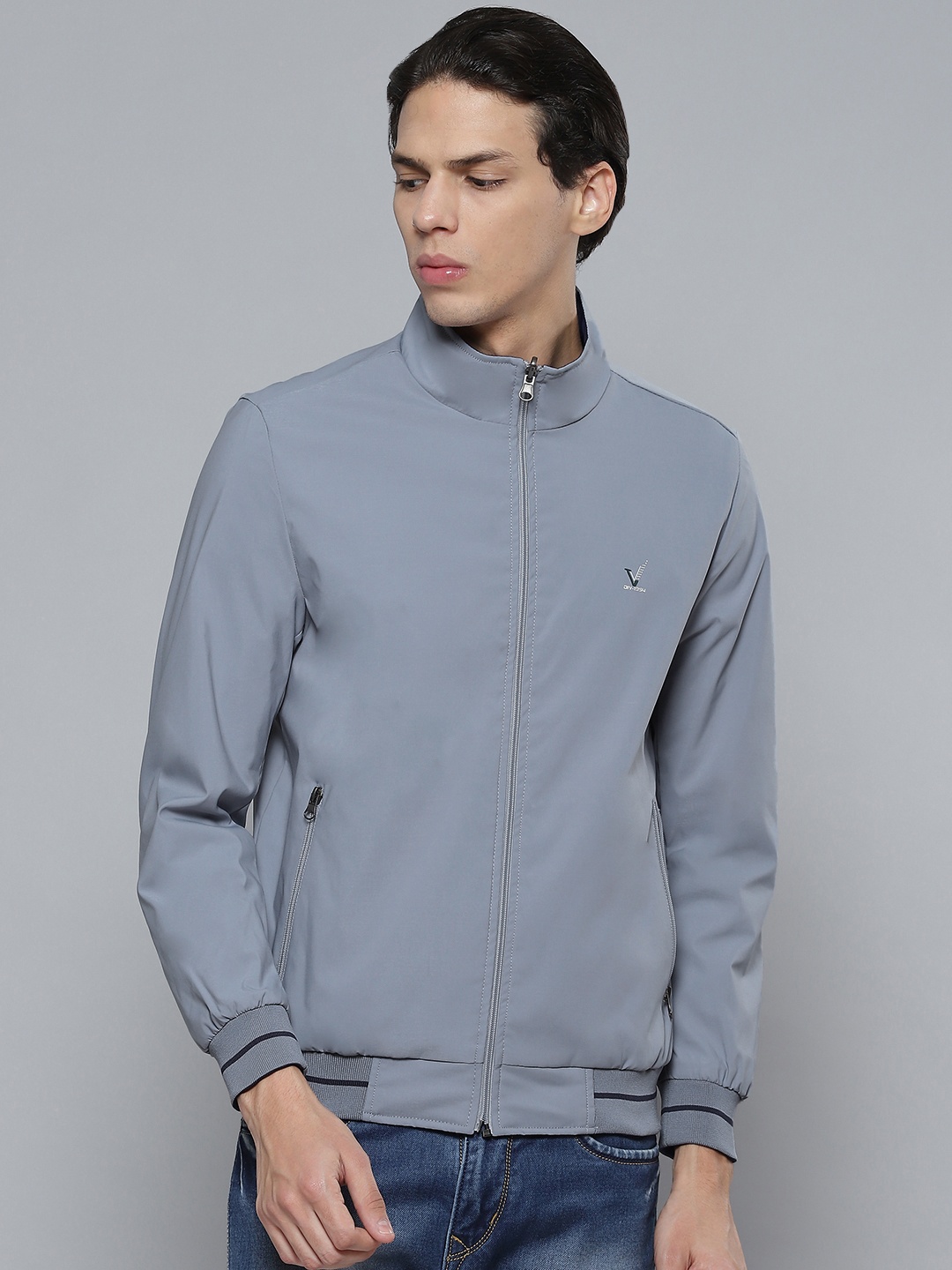 

Fort Collins Men Blue Reversible Tailored Jacket