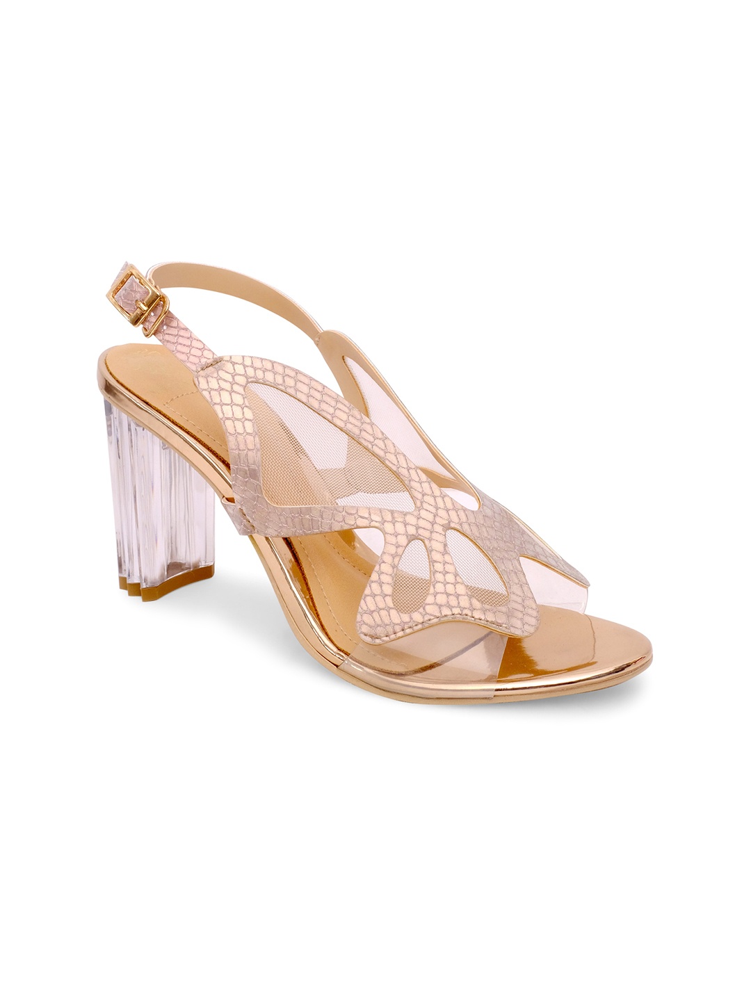 

MODA-X Women Rose Gold Textured Block Heels