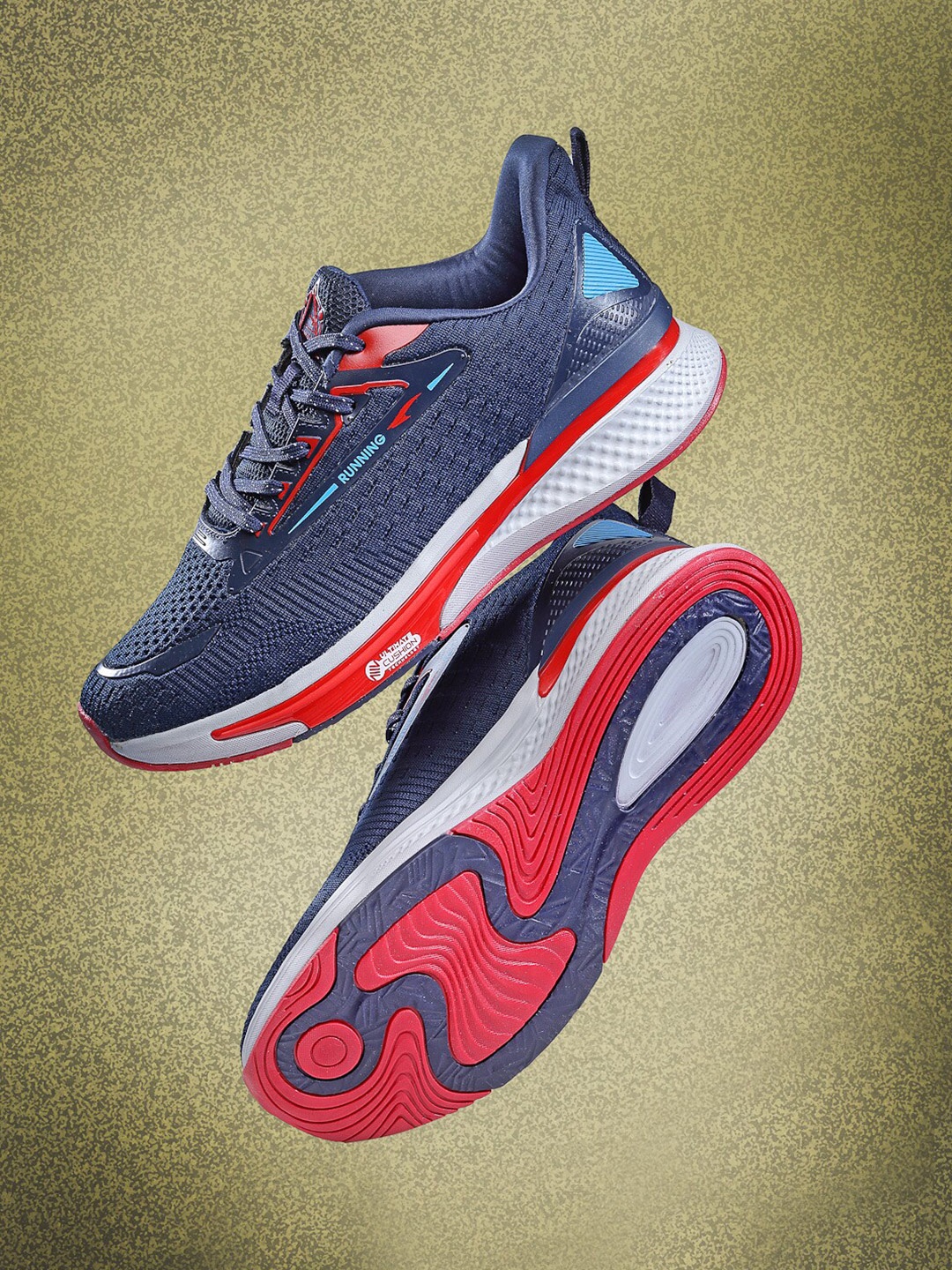 

ASIAN Men Navy Blue Mesh Running Non-Marking Shoes
