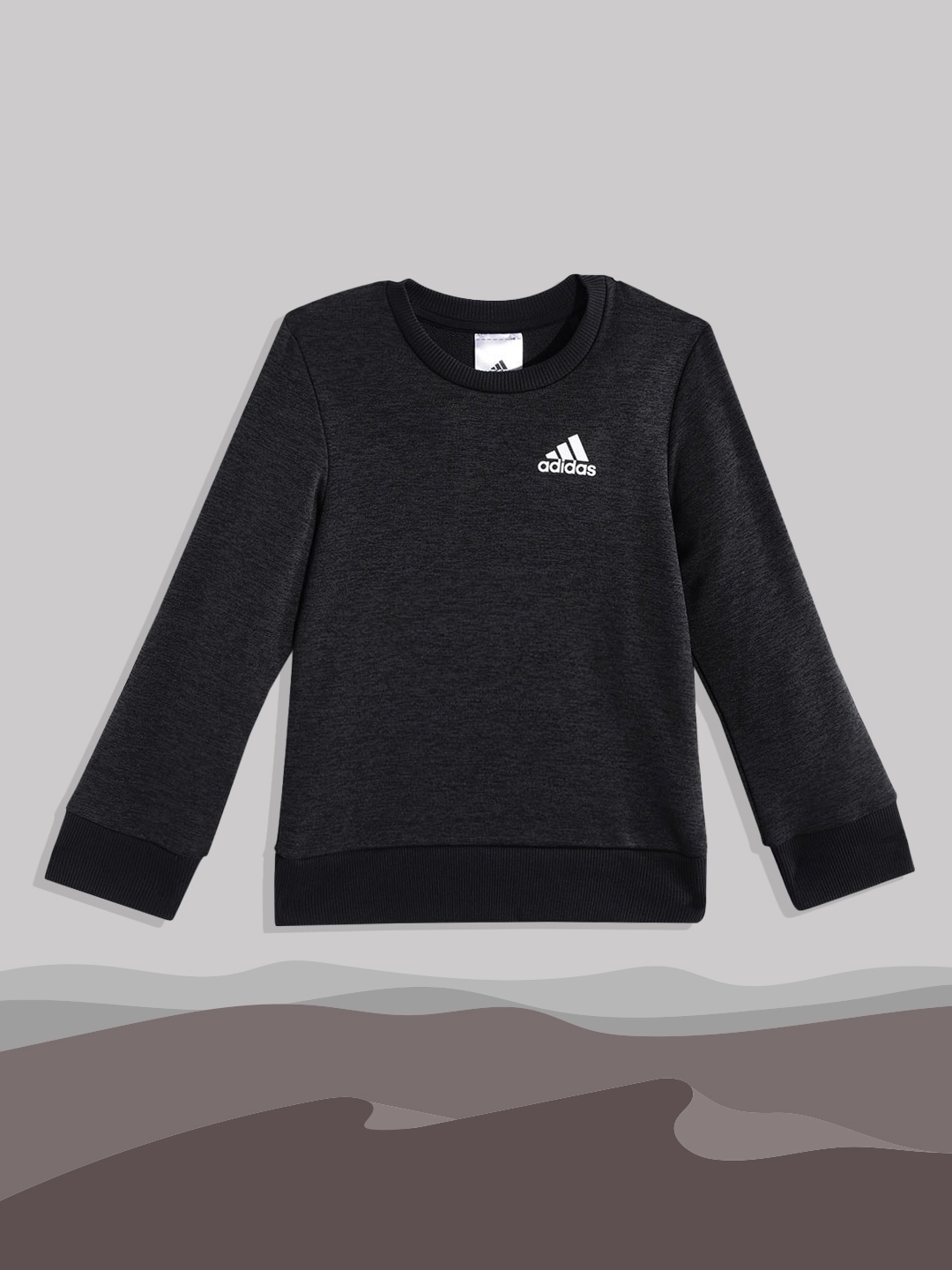 

ADIDAS Girls Black Solid Round Neck G Crew SWT116 Sweatshirt