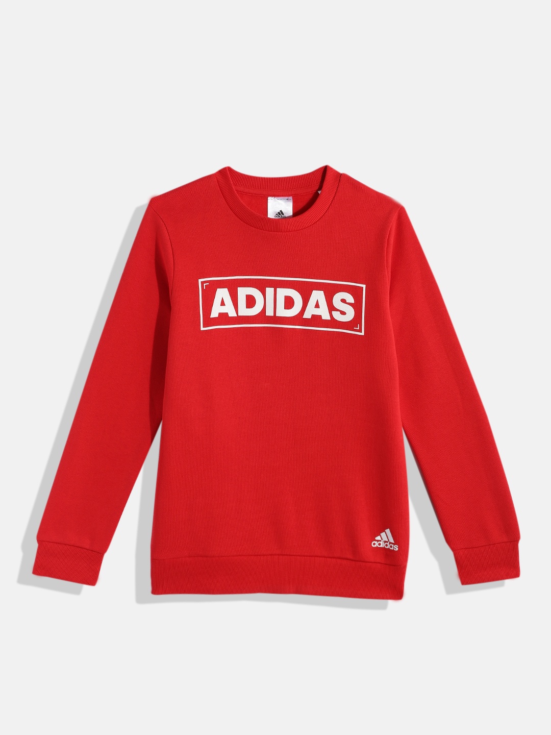 

ADIDAS Boys Red CREW Printed Sweatshirt