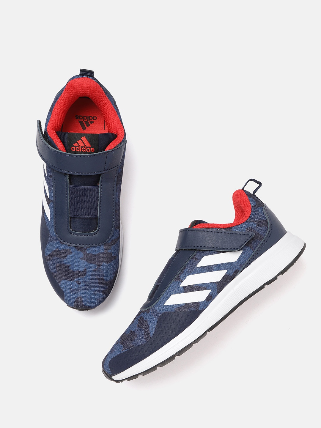 

ADIDAS Kids Blue & White Striped Master G Sneakers, Navy blue