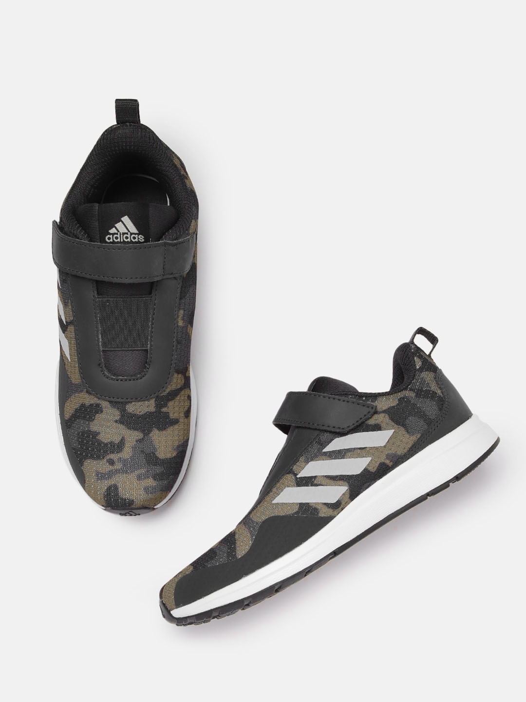 

ADIDAS Kids Olive Green & Black Camouflage Print Perforated Sneakers