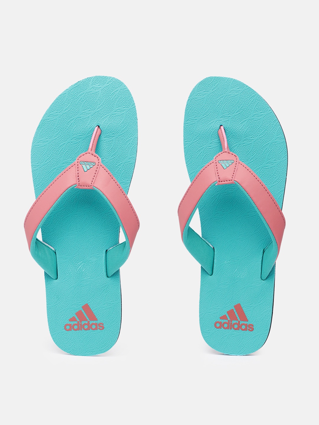 

ADIDAS Girls Blue & Pink Puka 1.0 Thong Flip-Flops