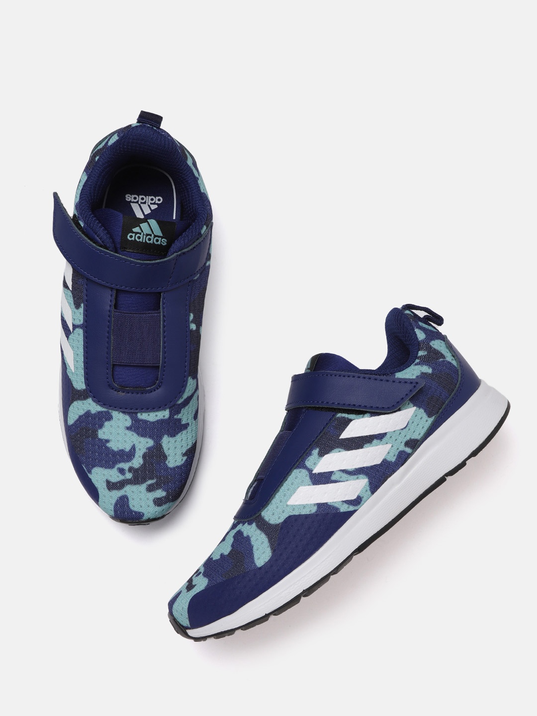 

ADIDAS Kids Blue & Green Camouflage Print Master G Sneakers Sneakers