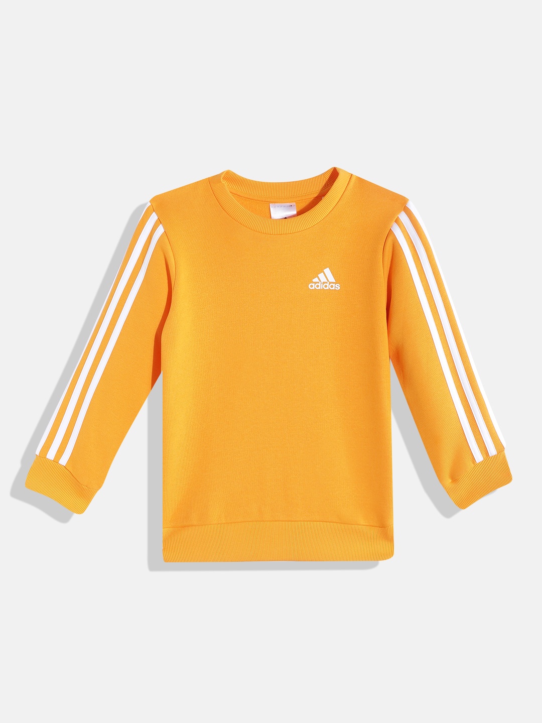 

ADIDAS Boys Yellow 3S Crew FL SW 116 Sweatshirt