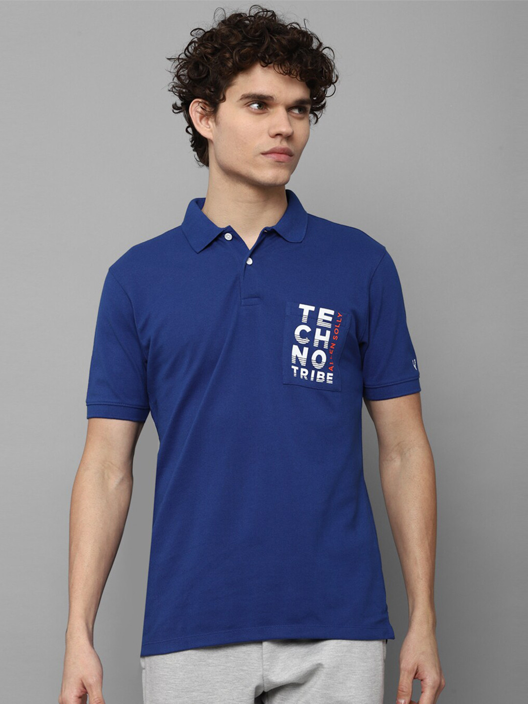 

Allen Solly Tribe Men Blue Polo Collar T-shirt