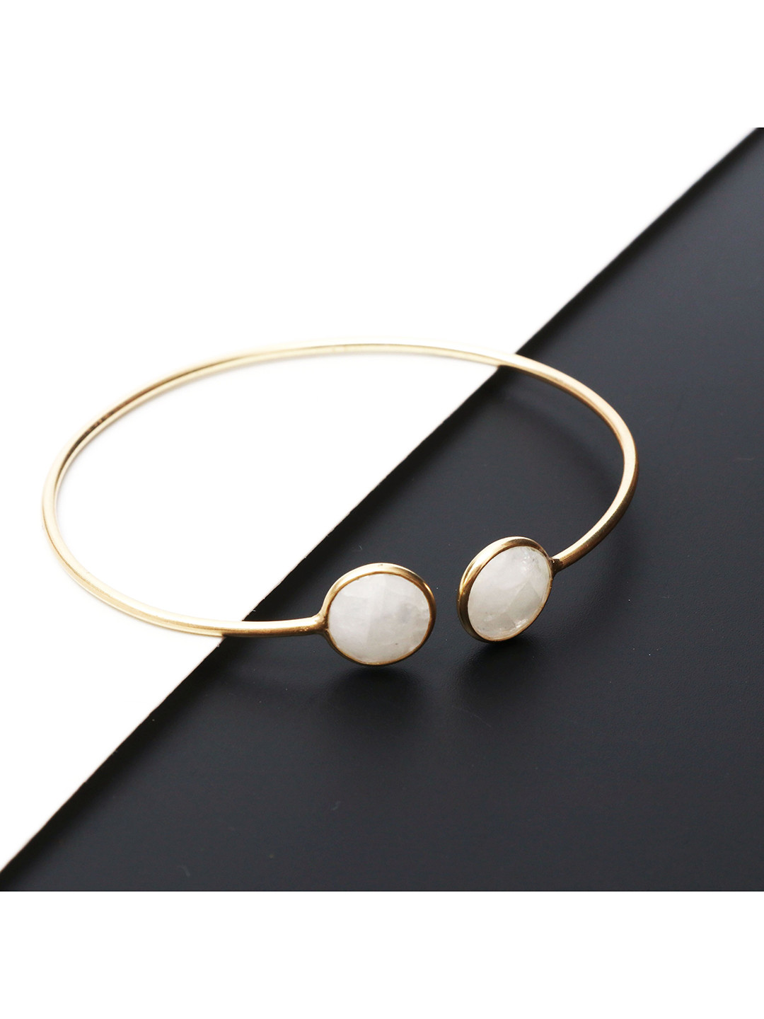 

HIFLYER JEWELS Women Gold-Toned & White Sterling Silver Gold-Plated Link Bracelet