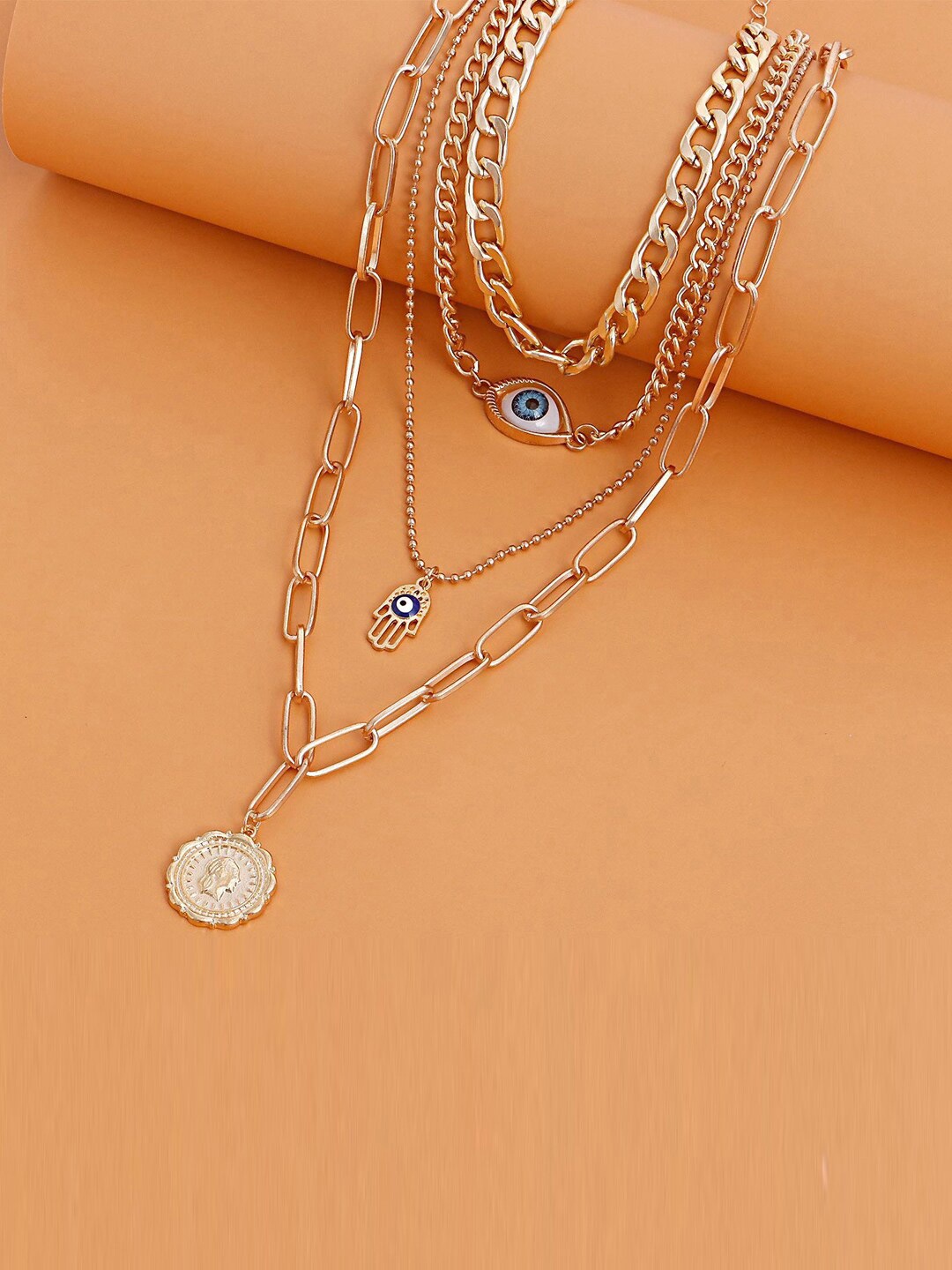 

Jewels Galaxy Gold-Toned & White Gold-Plated Necklace