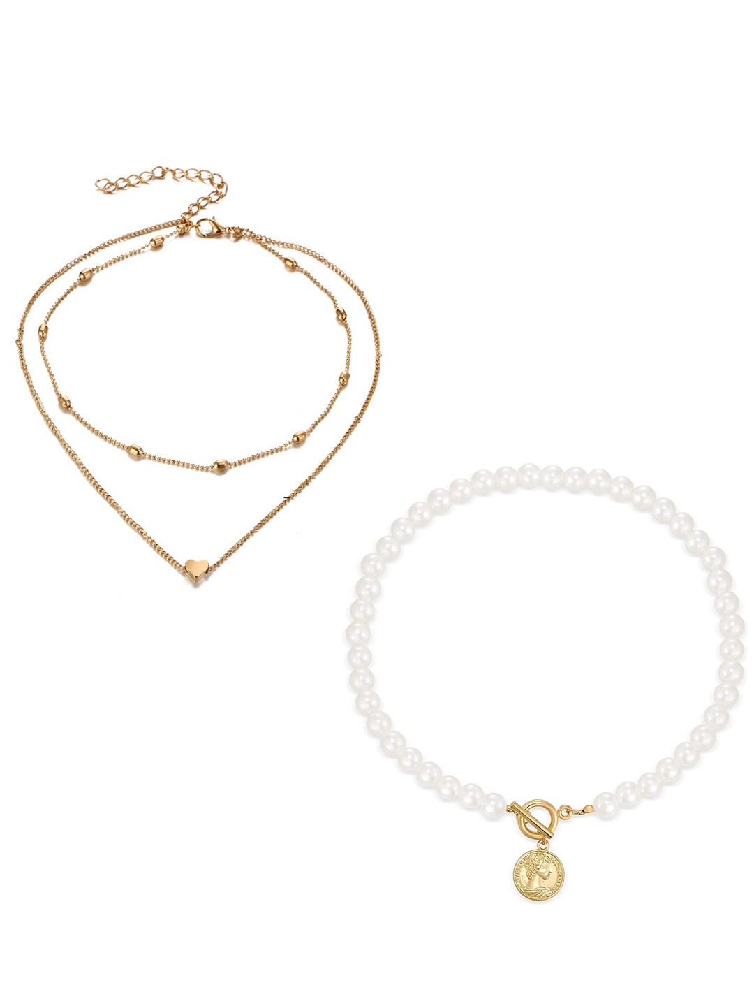 

Jewels Galaxy Set Of 2 Gold-Plated Layered Necklace