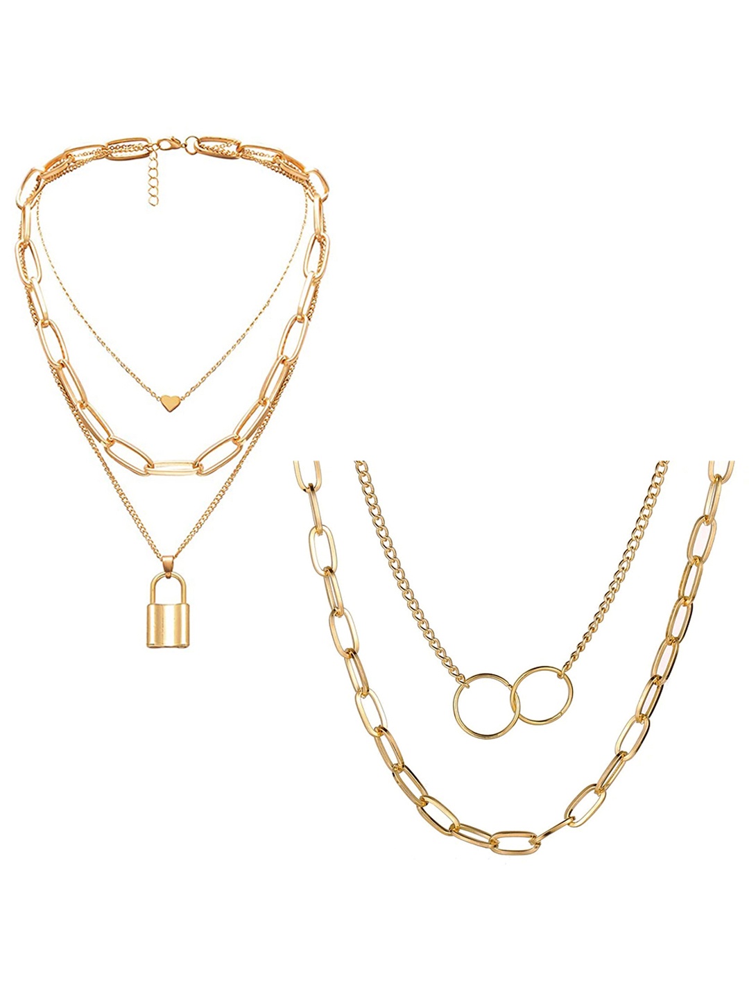 

Jewels Galaxy Set Of 2 Gold-Toned Gold-Plated Necklace