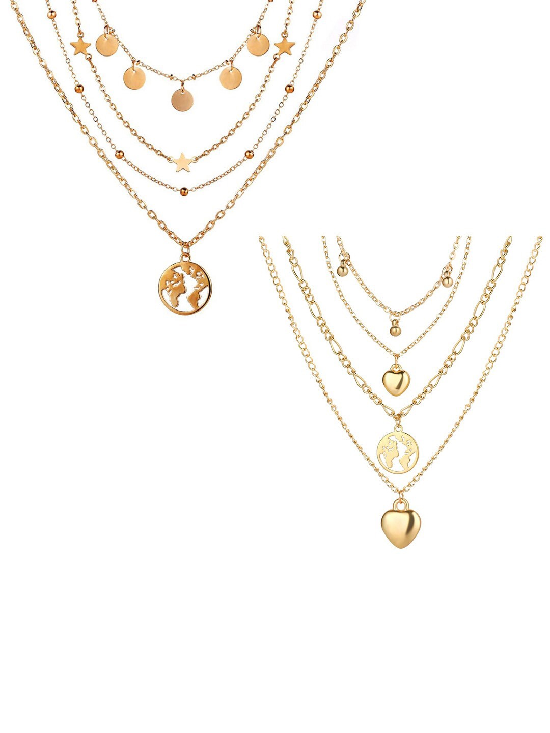 

Jewels Galaxy Set Of 2 Gold-Plated Layered Necklace