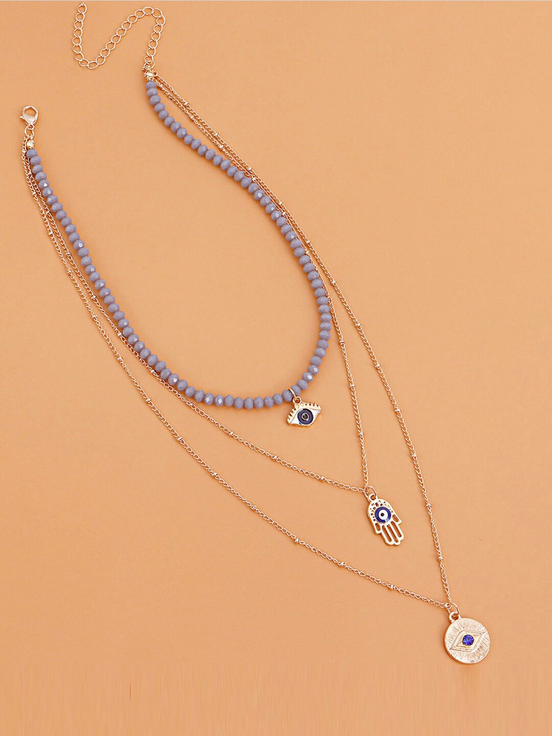 

Jewels Galaxy Women Gold-Toned & Grey Gold-Plated Necklace
